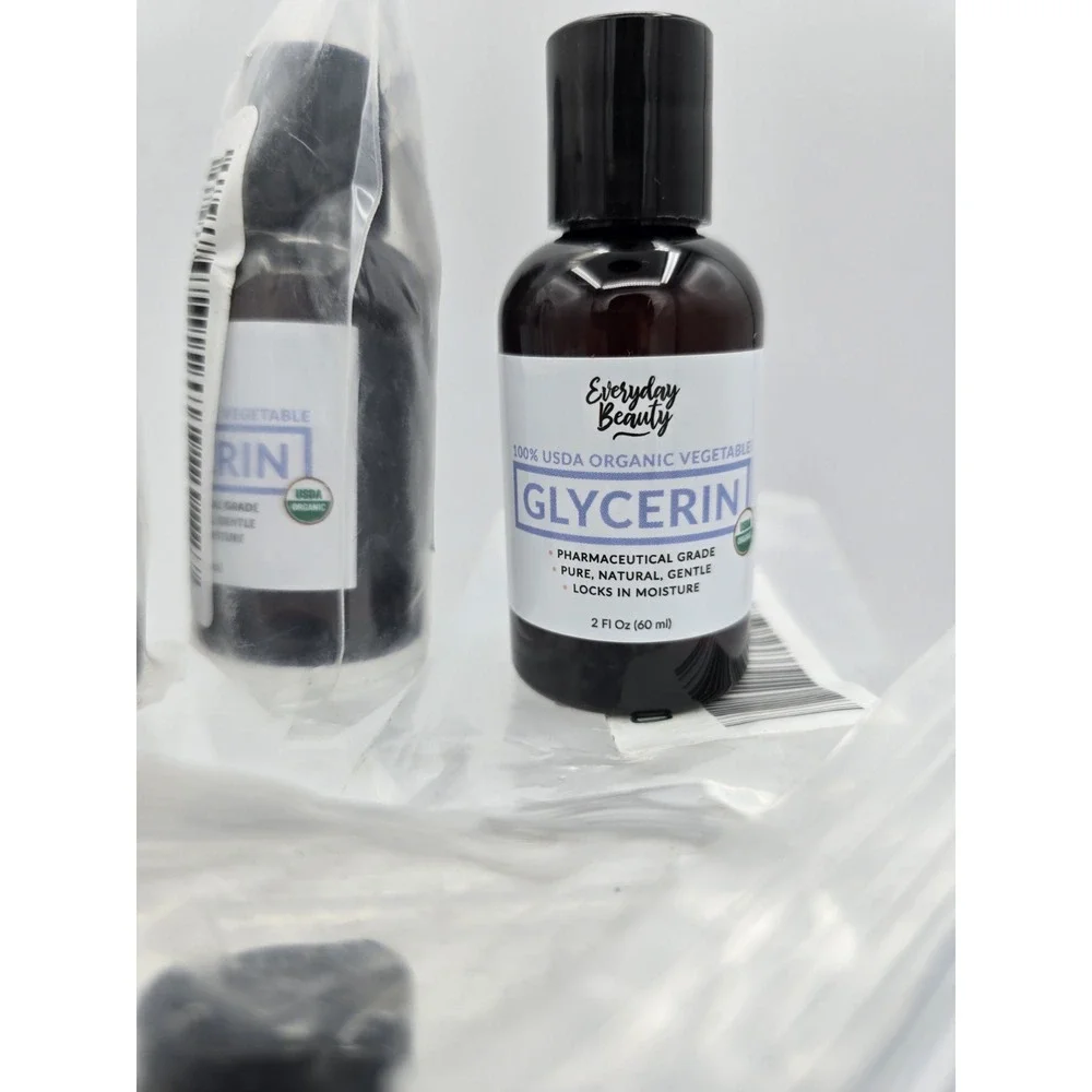 6 Pack 100% Organic Glycerin For Skin & Hair Food Grade - USDA - 2 Fl Oz Bottles